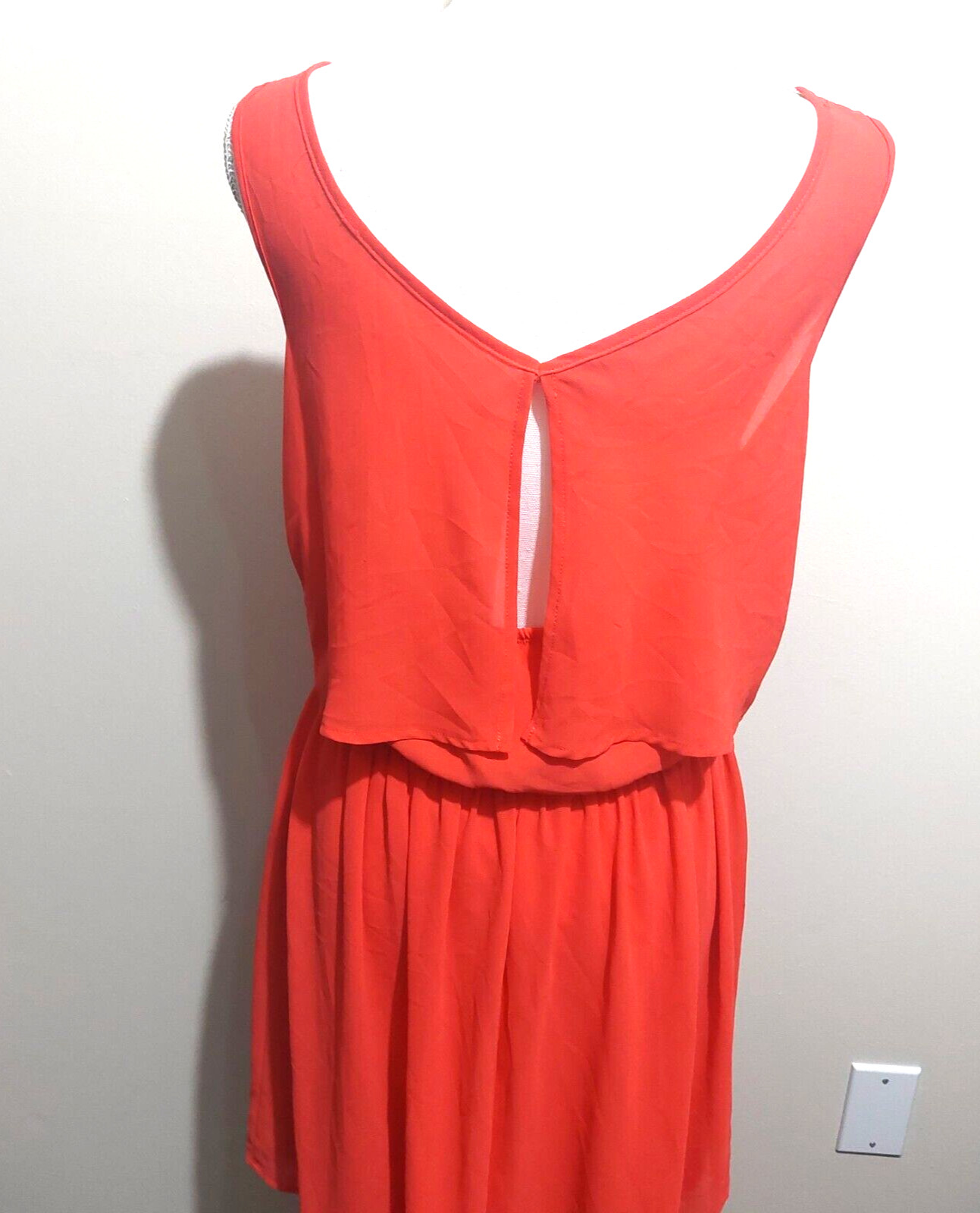 Accidentally in Love Womens Medium Cool Summer Mini Dress Pullover Stretch Waist