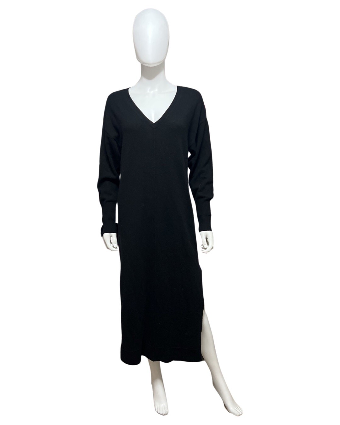 Remain Birger Christensen Black Wool Slit Dress Women’s Size US 2