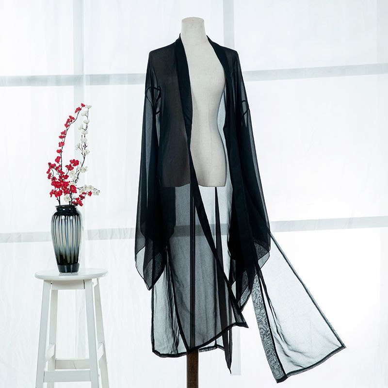 Hanfu Cardigan Ancient Chinese Long Sleeve Shirts Chiffon Coat Dance Clothing