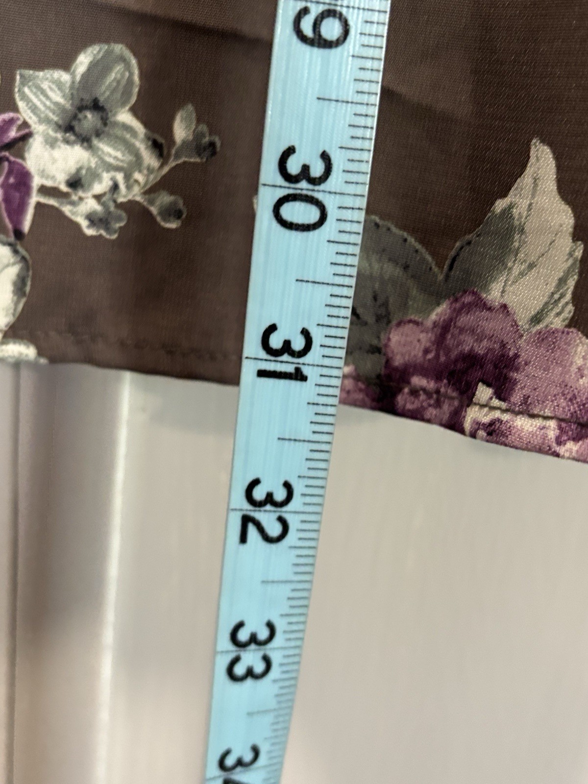 Storia Floral Gray/Purple Deep V Tie Chiffon Tie 3/4 Sleeve Midi Dress Size S