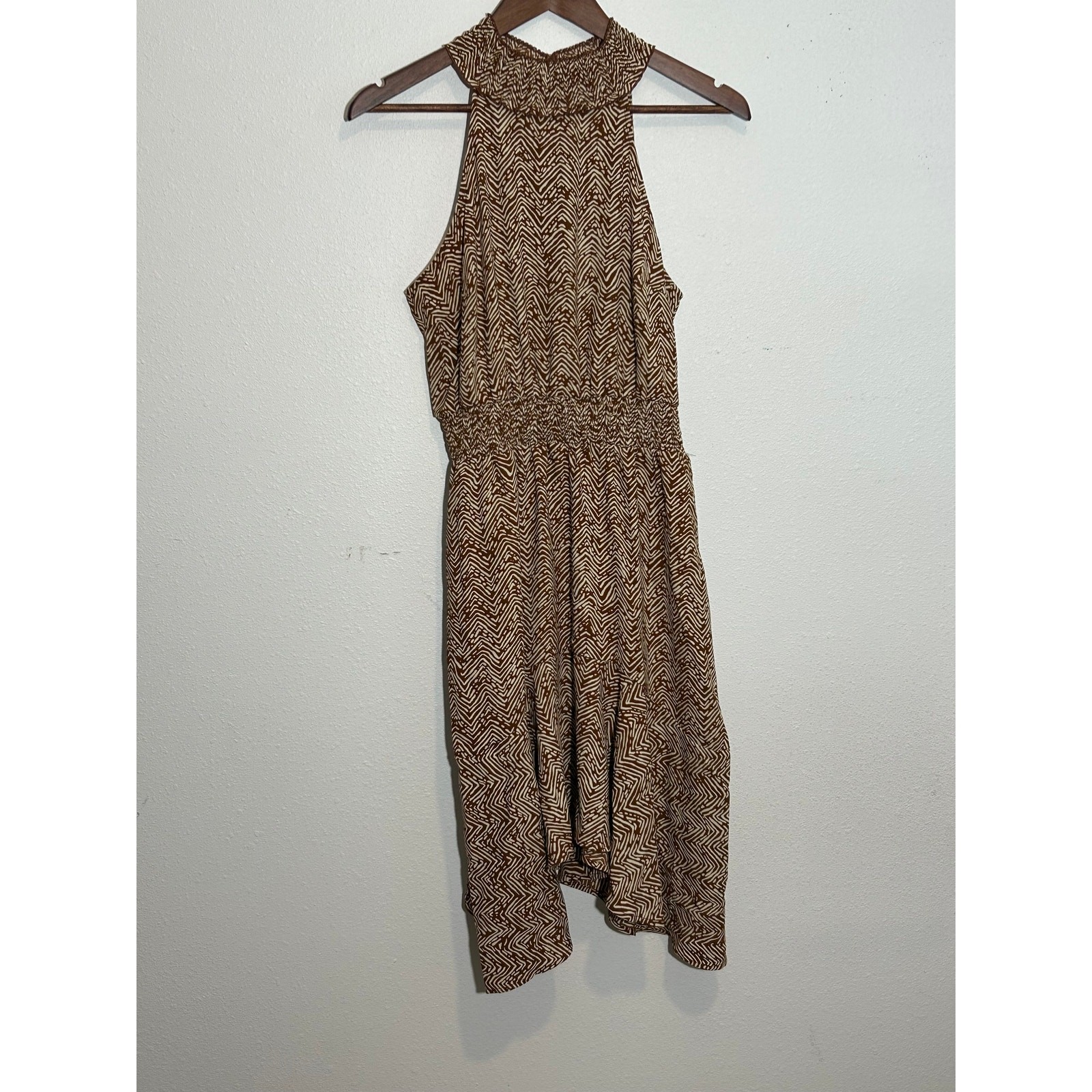 Maurice’s Small Halter Dress Brown and Beige