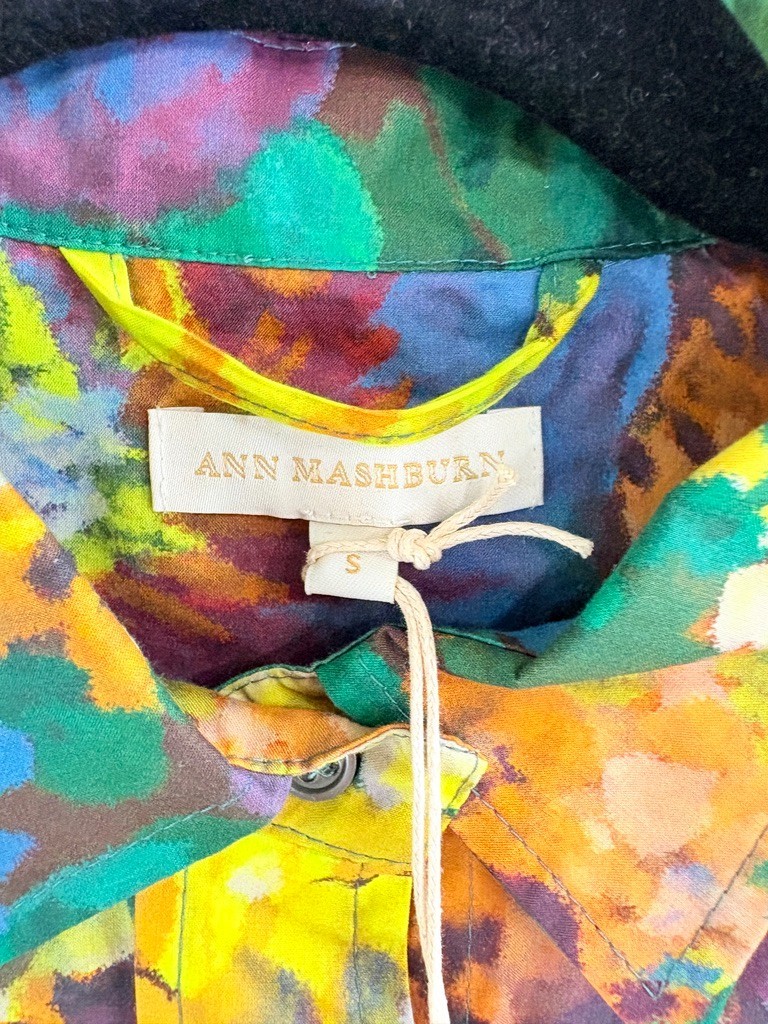 Ann Mashburn S Multi Artists Bouquet Liberty Classic Shirtwaist Maxi Dress NEW