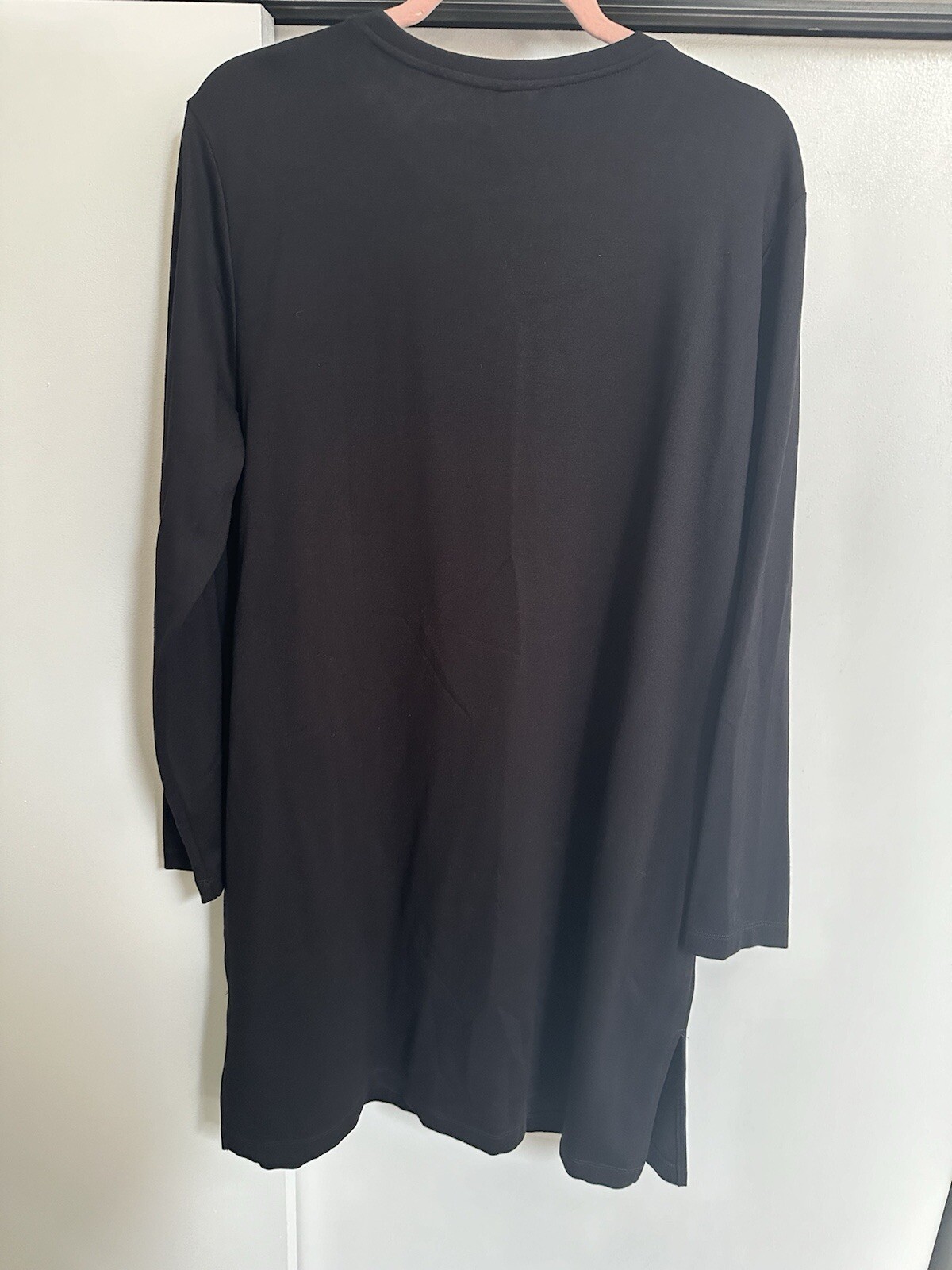 H&M Basics 3/4 To Long Sleeve knit Knee Length Black SZ XL Dress NWT