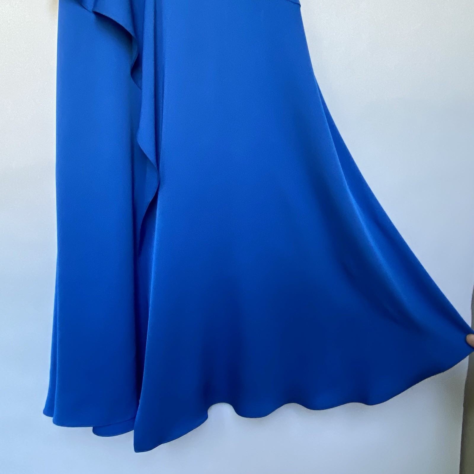 NWT Kobi Halperin Lili Bias Cut Blue Jay Long Midi Dress Evening Wedding Guest S