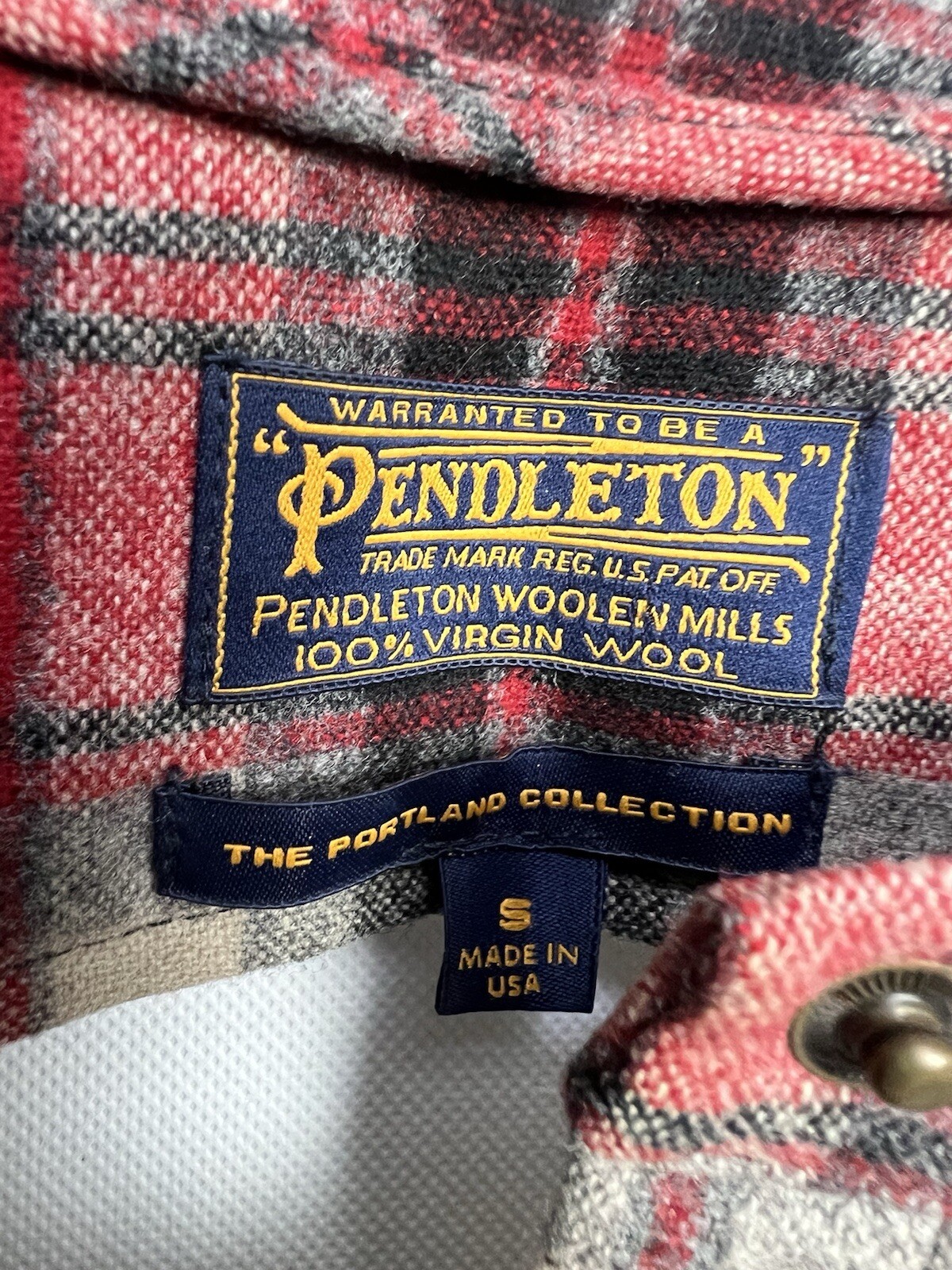Pendleton The Portland Collection 100% Virgin Wool Plaid Red Tartan Dress Small