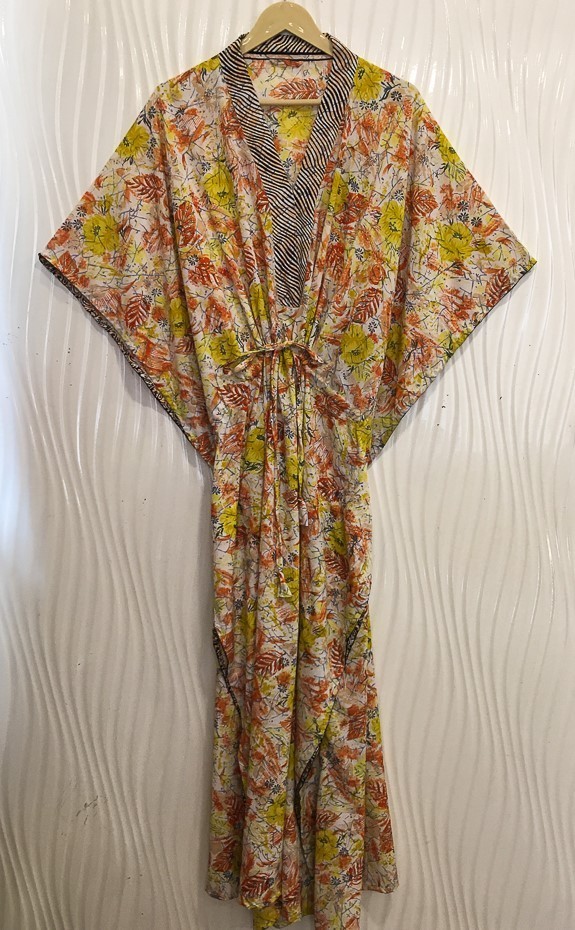 Silk White Kaftan / Handmade Flowy Maxi Dress / Resort Wear Outfit MFN1070