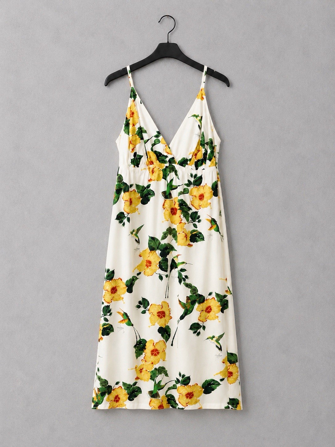 Guy Harvey Bluewater Tropical Hibiscus Hummingbird Sundress Rayon USA Made Large