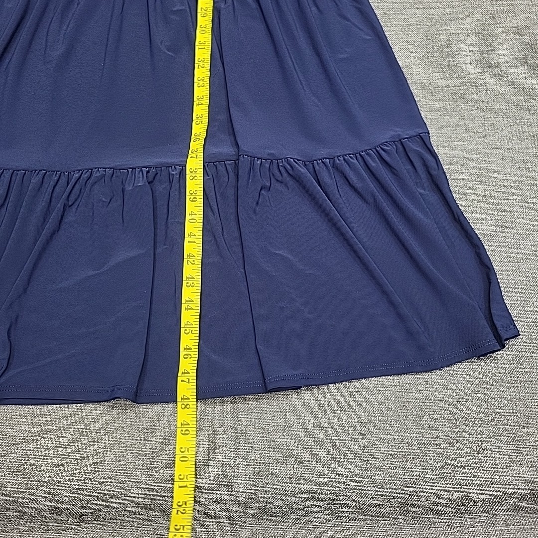 Kate and Mallory Womens Everyday Evening Sleeveless Dress w Belt Small Size Navy