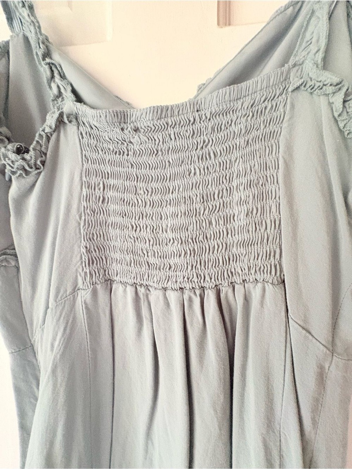 Forever 21 Pale Dusty Green Sleeveless Midi Dress with Side Slit