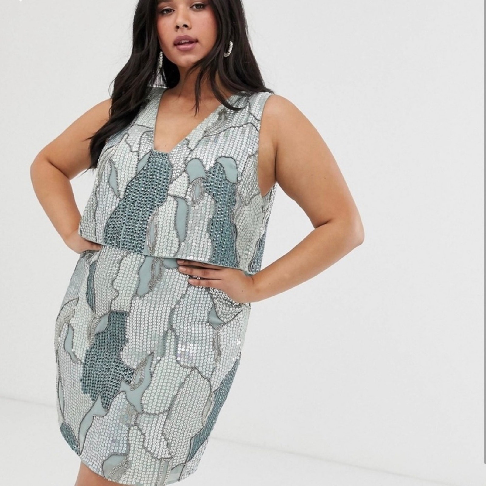 Plus Size Cocktail Dress 1X Art Deco Semi Formal 18 Retro XXL Dress 2X Cruise