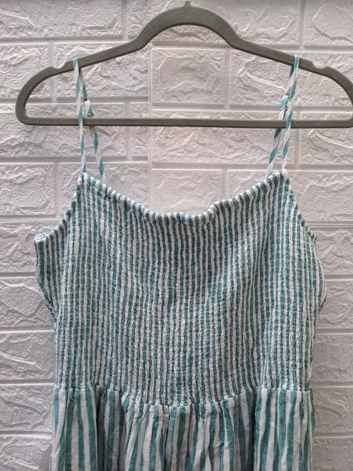 New Z Supply Bayside Stripe Linen Maxi Dress La Palma Sz L