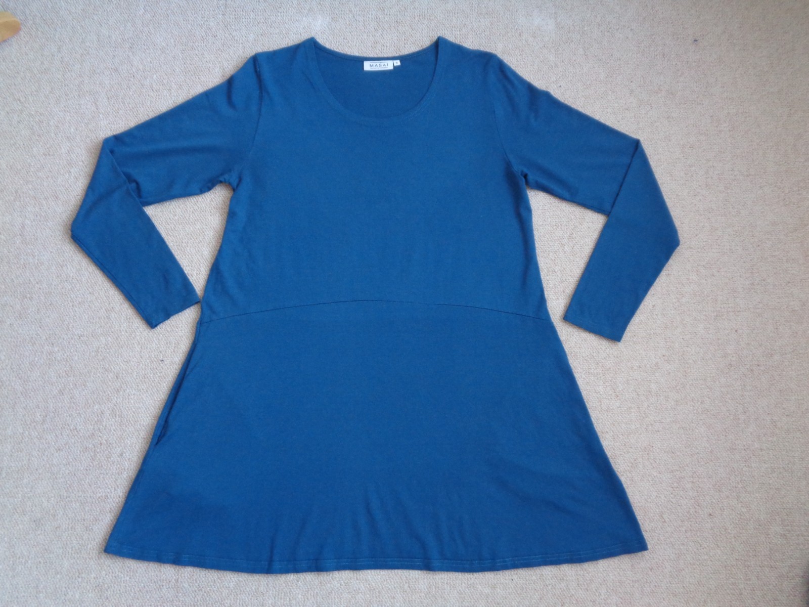 MASAI Blue Jersey Dress with Pockets Size 10 to 12 approx casual shot mini