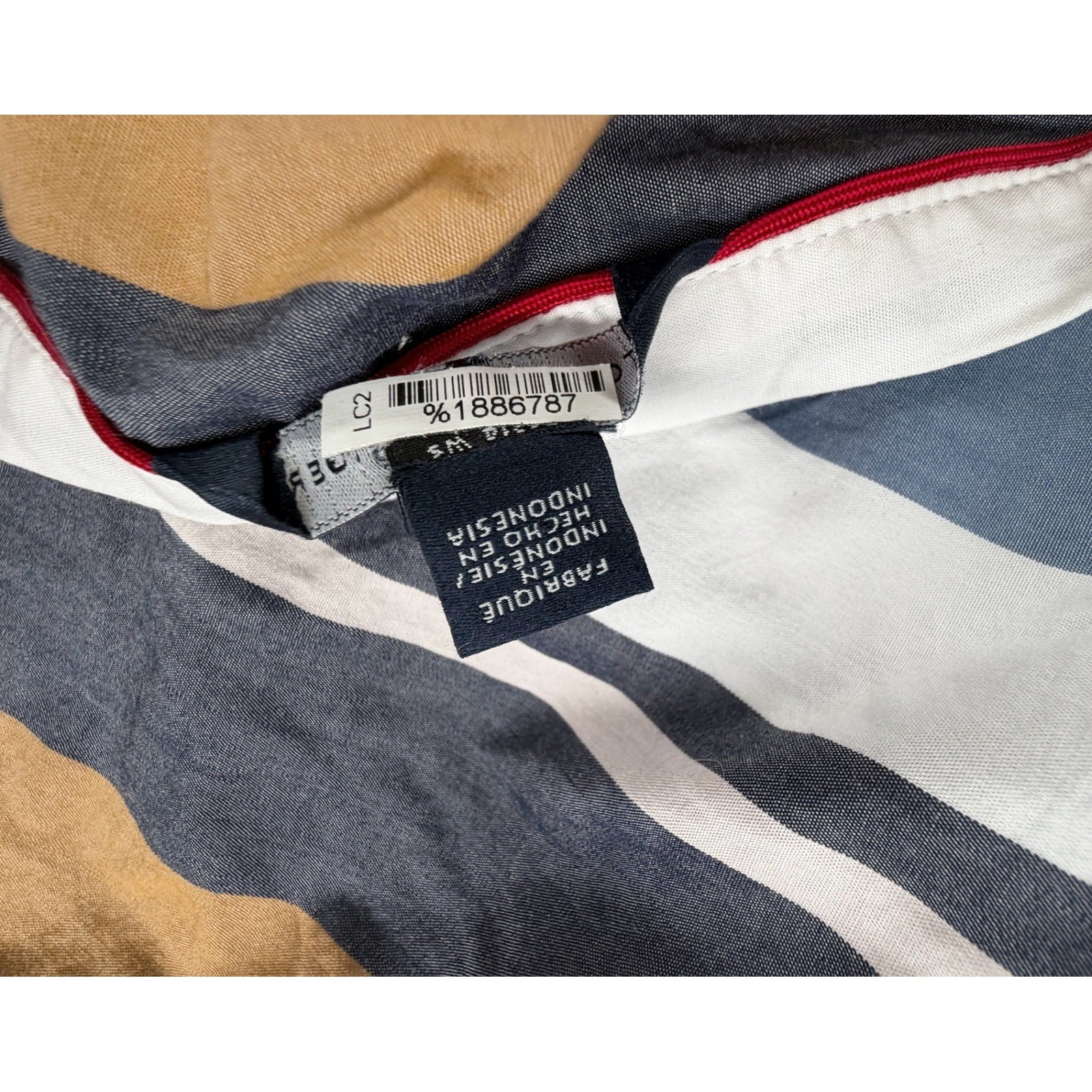 Tommy Hilfiger Striped Square Neck Mini Dress Blue Yellow Pink S/P