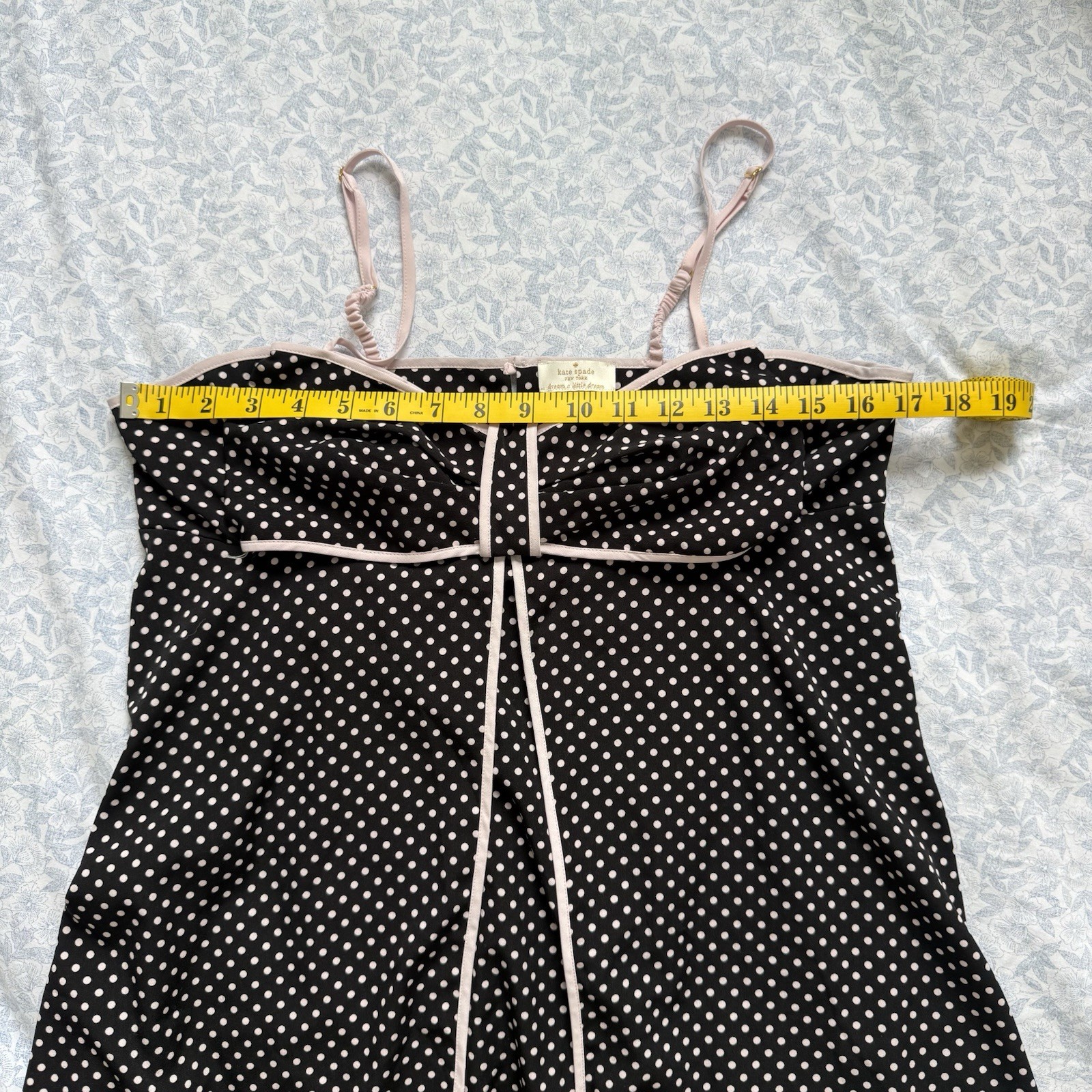 kate spade new york Black/White Polka Dot Sweetheart Fit & Flare Mini Dress 1