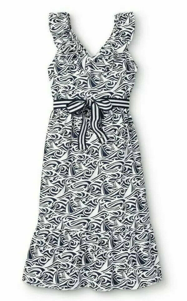 Vineyard Vines Target Women’s Rough Seas Dress Whale Navy White Size M NO BELT