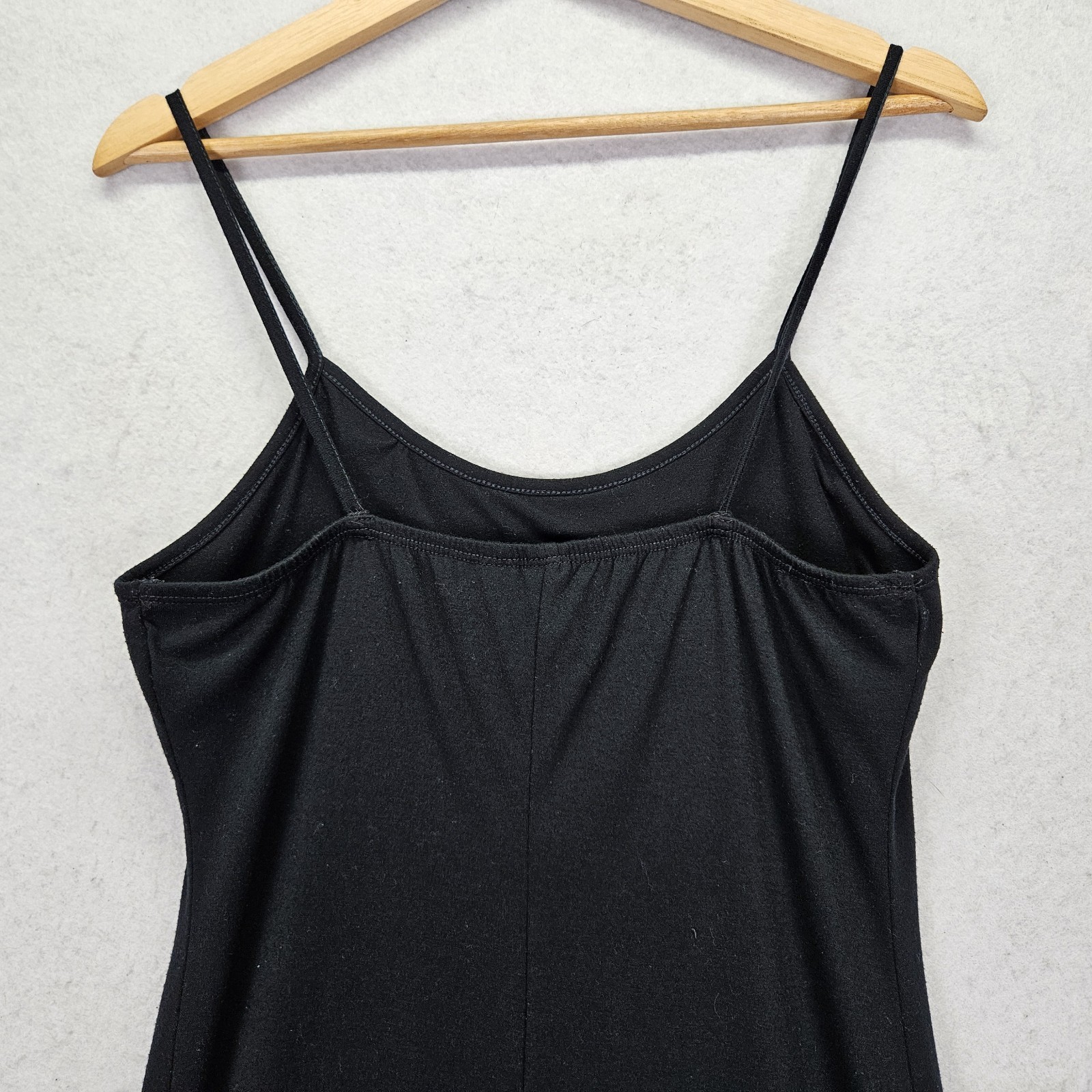 Y2k Miken Swim Classic Fringe Maxi Boho Spaghetti Straps Beach Dress Sz M Black
