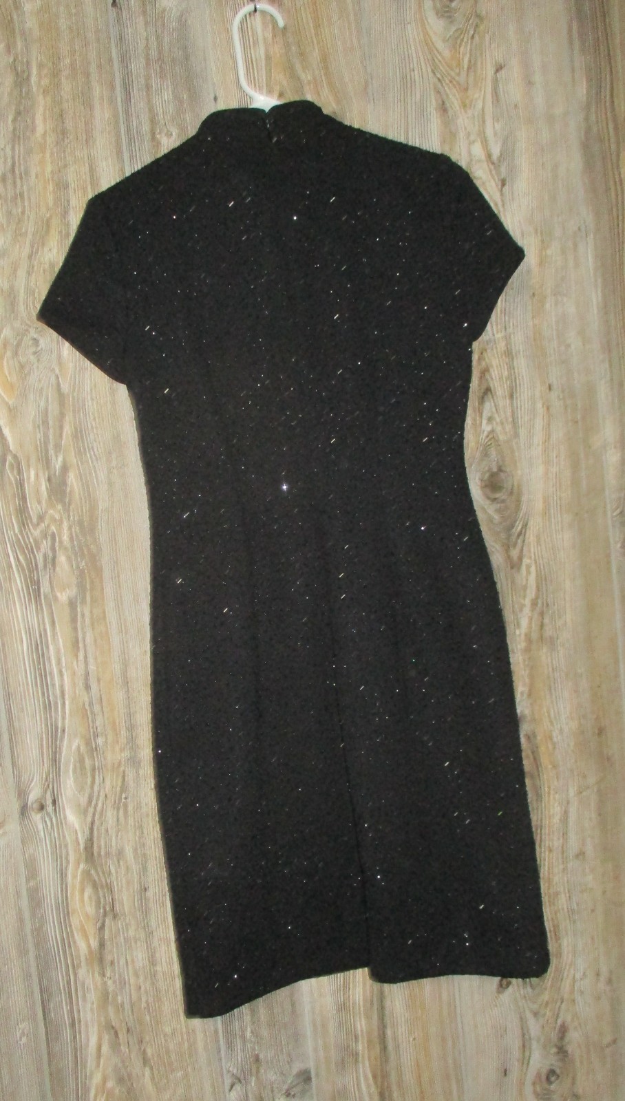 David Warren New York Mandarin Black Formal Dress Sz 8P 1990s Sparkly Holiday