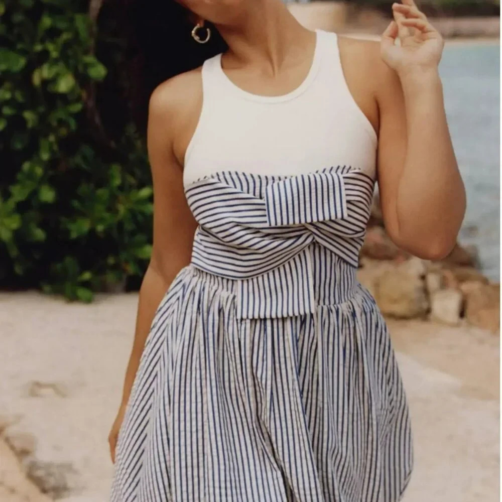Anthropologie Sleeveless Twofer Bubble Mini Dress Sundress By Porridge NWT