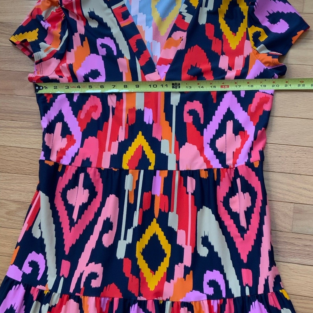 Jude Connally Libby Tiered High Stretch V Neck Dress NWOT size XL