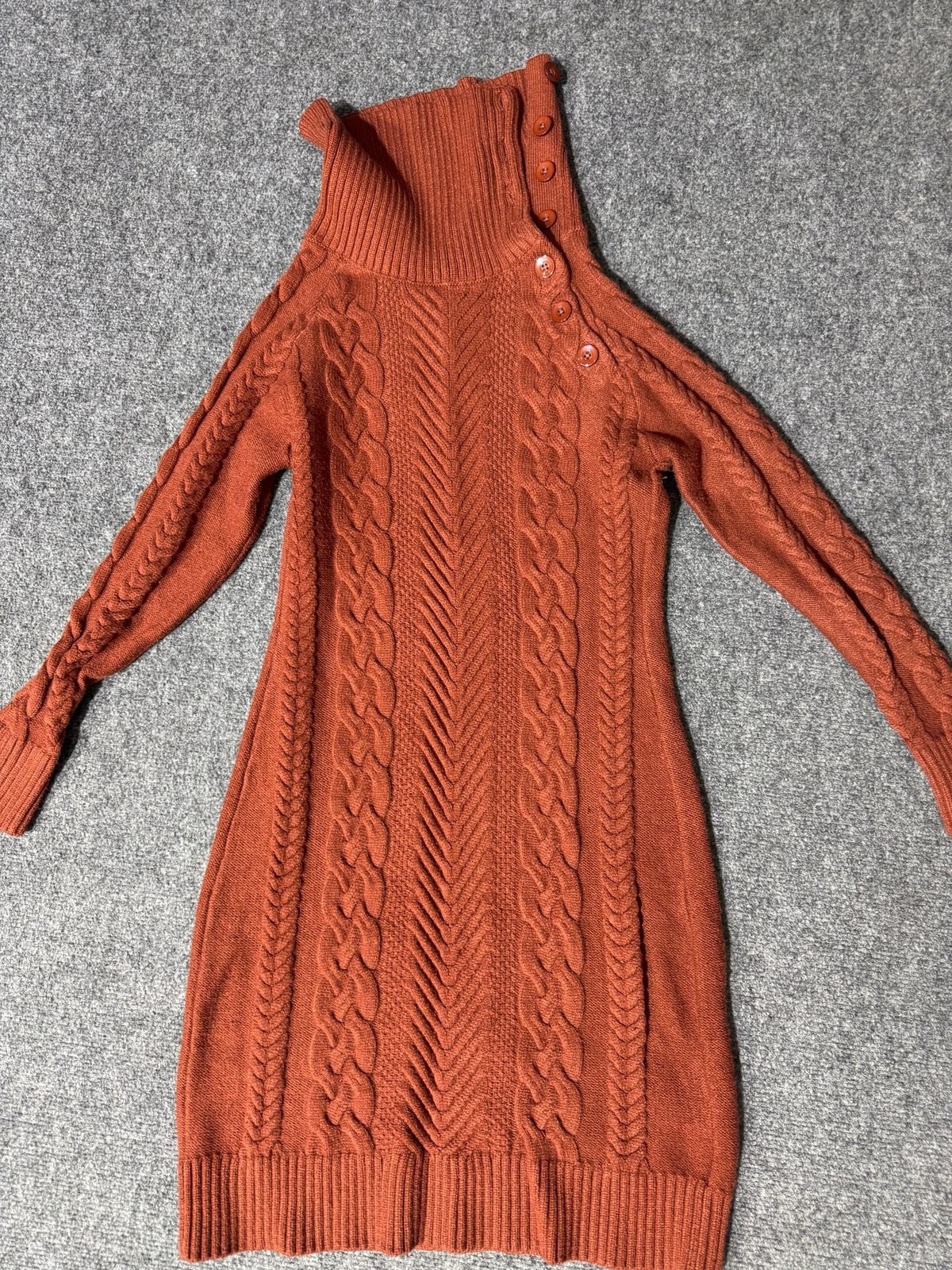 👗 BLENCOT Women’s Knit Sweater Dress – Brown (Size Large)