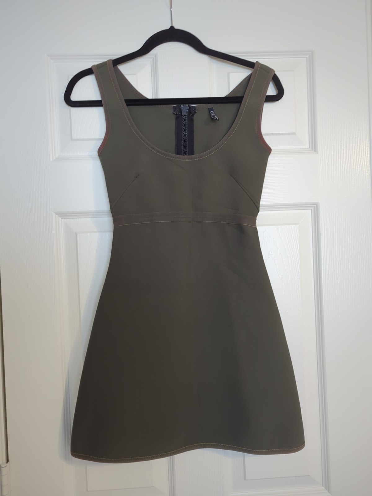Lisa Marie Fernandez Women’s Green Mini Dress Size 1 US 2-4 Neoprene Stretch
