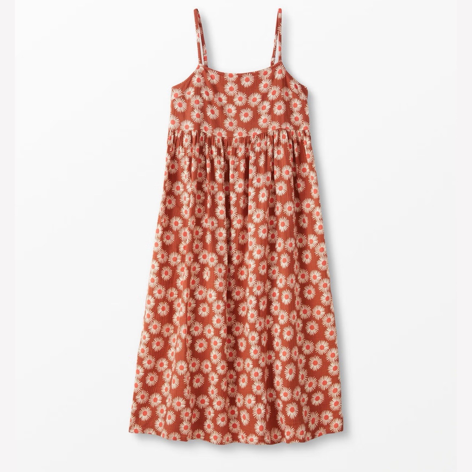 Hanna Andersson Muslin Cotton Midi Sundress Women’s Small Smocked Floral