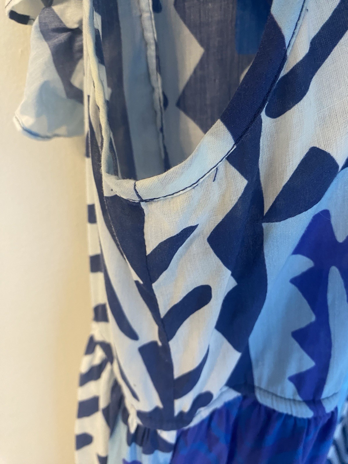 Figue Denissa Ruffle Tassel Drawstring Waist Mini Dress Size L