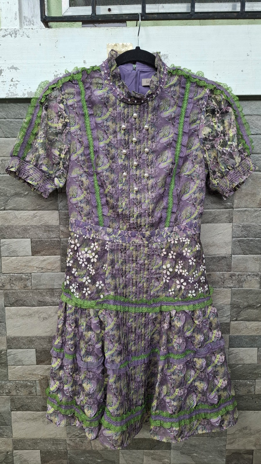 Lulualways lace floral lolita cosplay dress size S 155/80A (US 0-2)