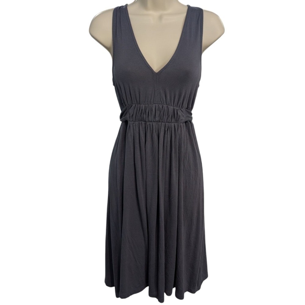 Elegant Gray/Blue Sleeveless Dress XSmall