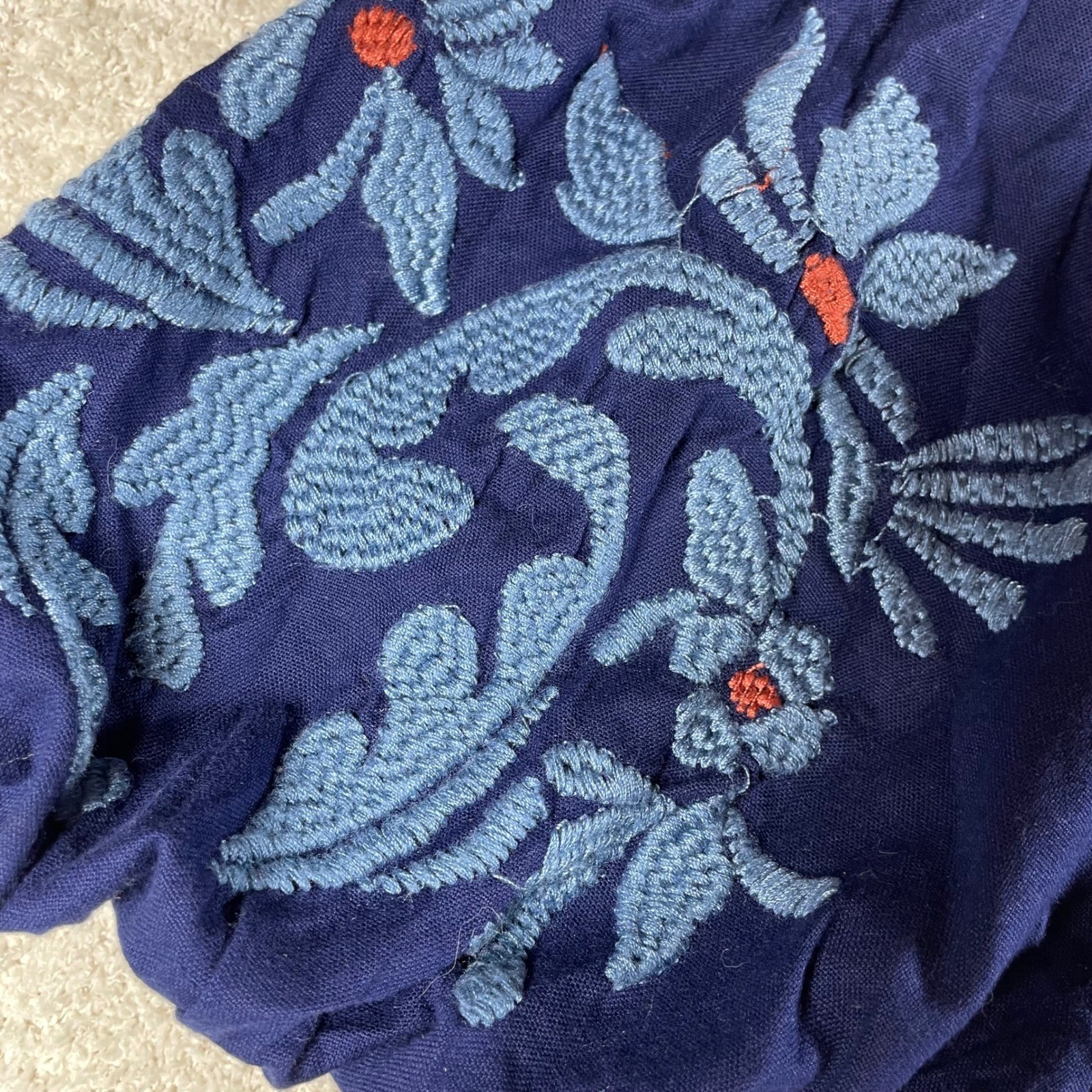 beachlunchlounge off shoulder shift dress floral puff sleeves XL preppy coastal