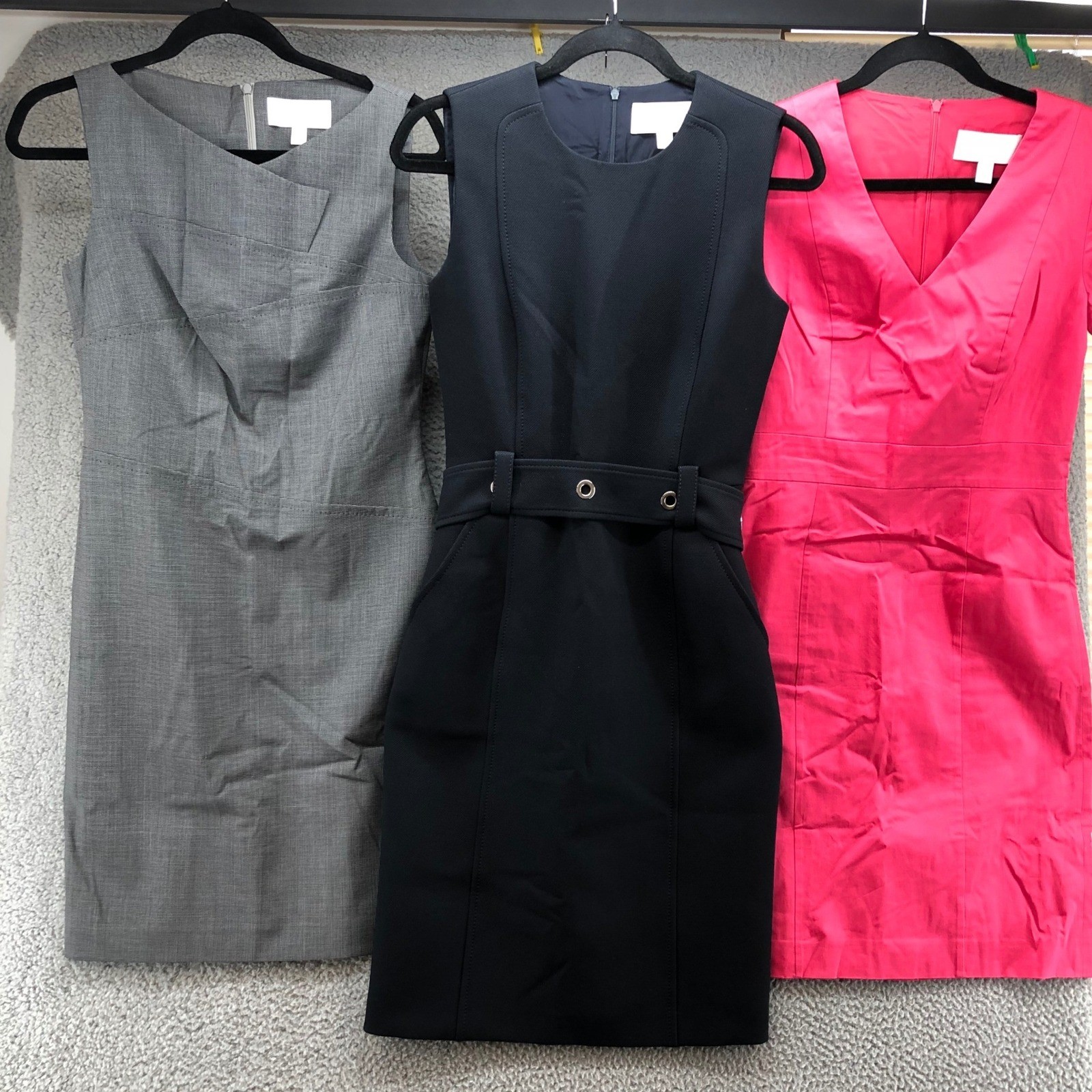 Hugo Boss Sheath Dress Bundle Womens 4 Professional Pink Grey Navy 3 Pack