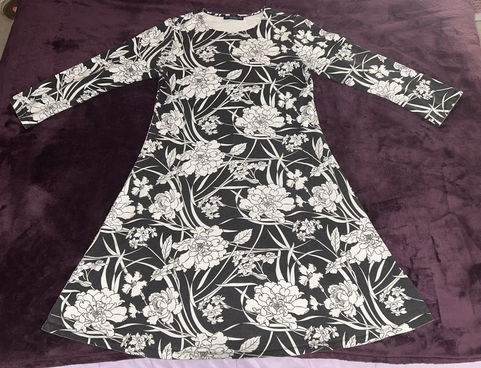 VTG Early 2000’s Bryn Walker Long Sleeve Long Floral Dress-Excellent-M-Unworn