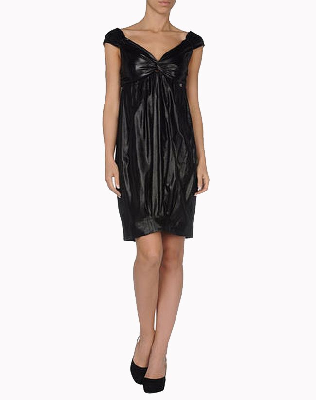 $250 Authentic Rare MISS SIXTY Women’s Black Diamond Pleated Bubble Dress