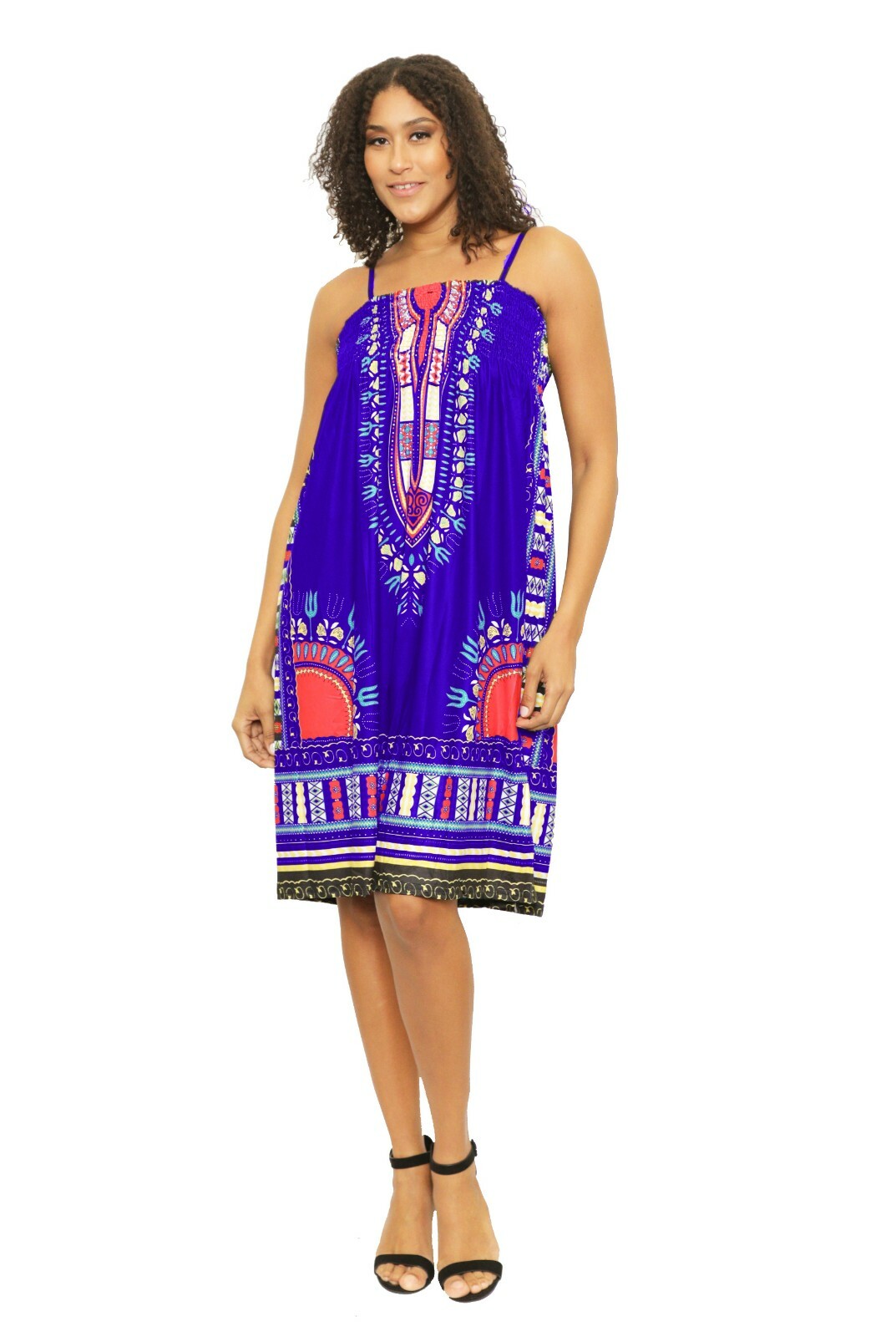 Short Sexy Womens Sleeveless Smoking Dashiki Dress Spaghatti Strap Dashiki Dress