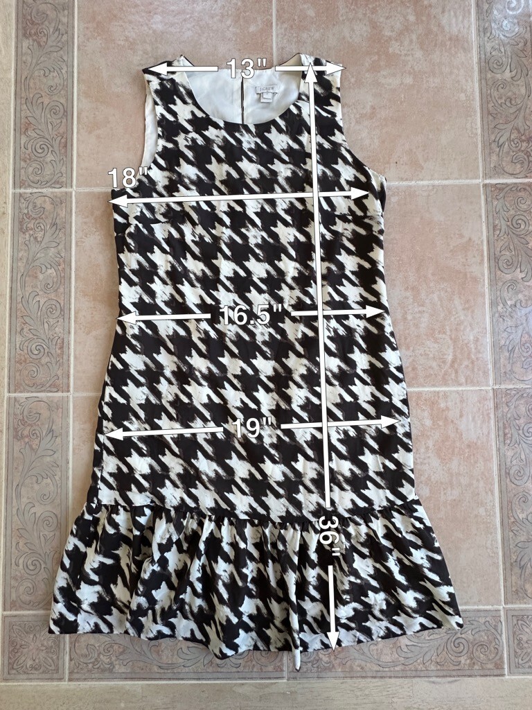 J.Crew Polyester sleeveless brown and beige Dress women size 4