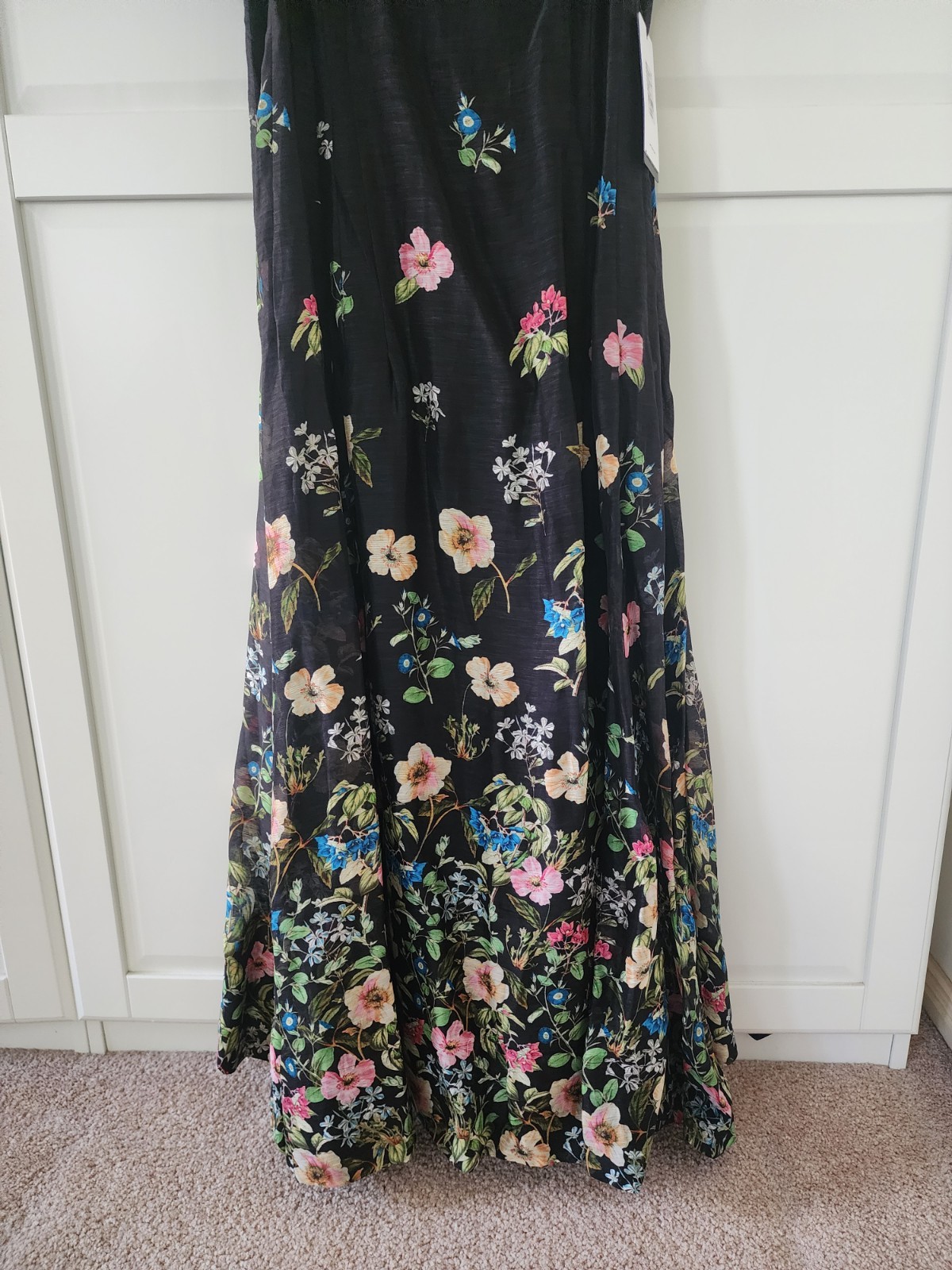 Witchery limited edition Silk botanical floral Linen Floral Dress size 16 NEW
