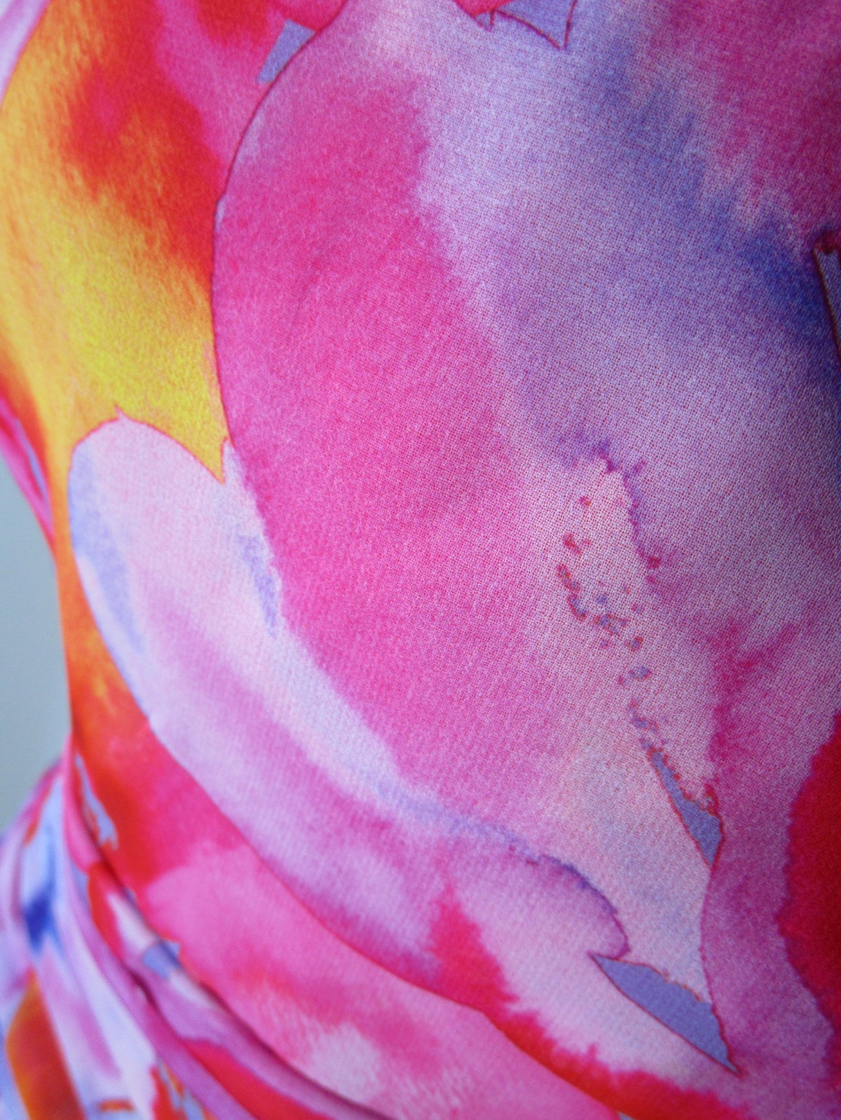 Sz M / US 6 Runaway The Label Stella Mini Dress Pink Watercolor Sunset Chiffon