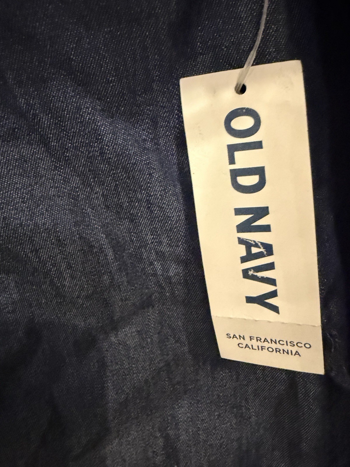 NWT Old Navy Womens Denim Tunic Shirt Dress Blue Dark Wash Long Sleeve XS