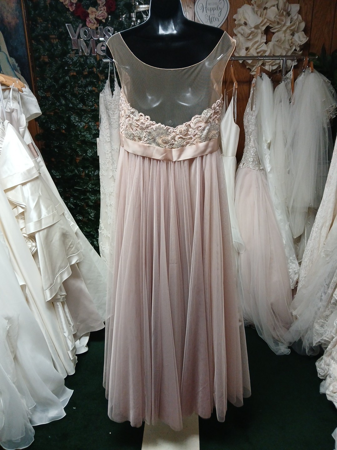 Watters And Watters Pink Blush Tone Formal Dress Size 14