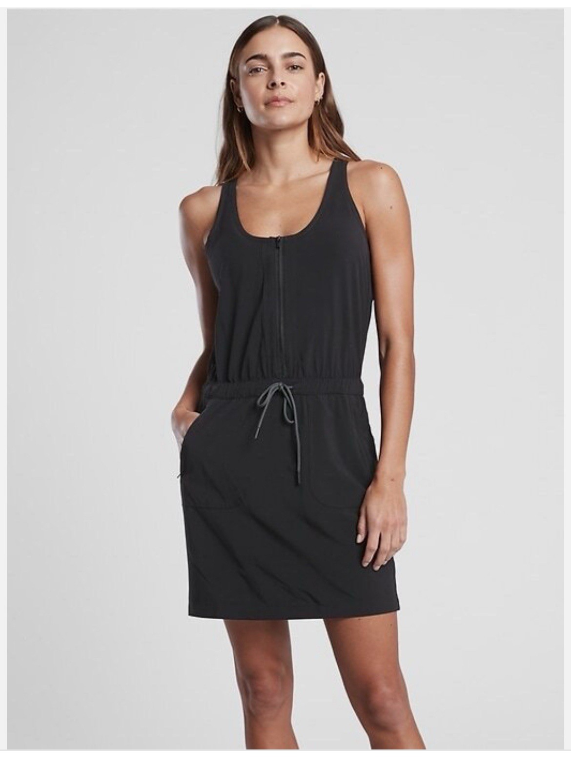 ATHLETA Expedition Dress Women’s Size 16 Black Wrinkle-Resistant Athletic