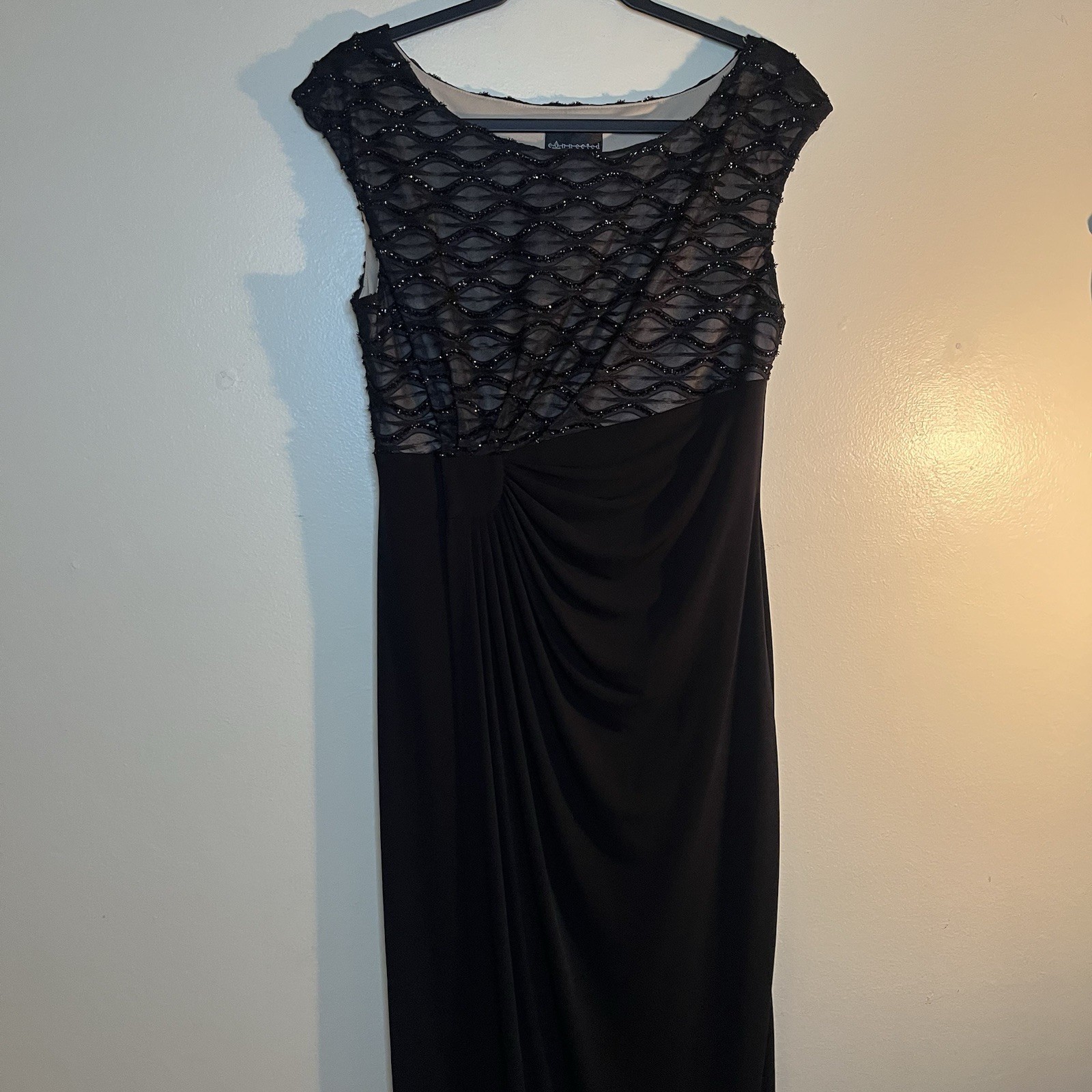 Connected Apparel Size 8 women’s Evening Gown Black Embellished