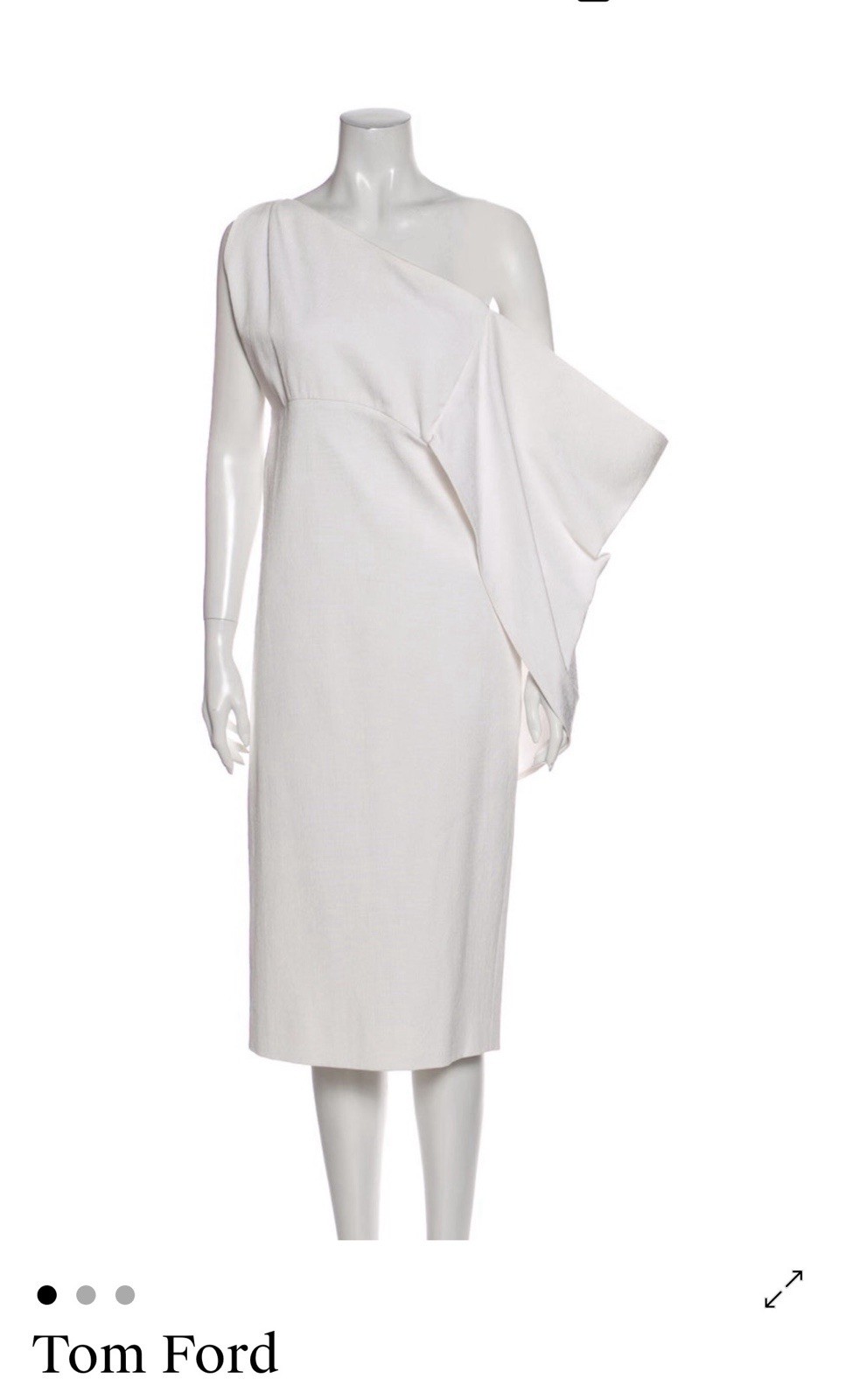 White One Shoulder Traumatic Tom Ford Dress