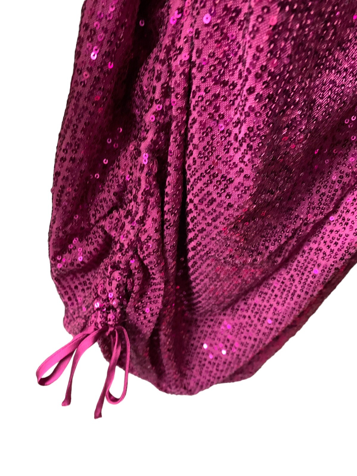 Women’s XXL Adjustable Short Sparkly Sequin Rouched Mini Dress PINK 💥NWT