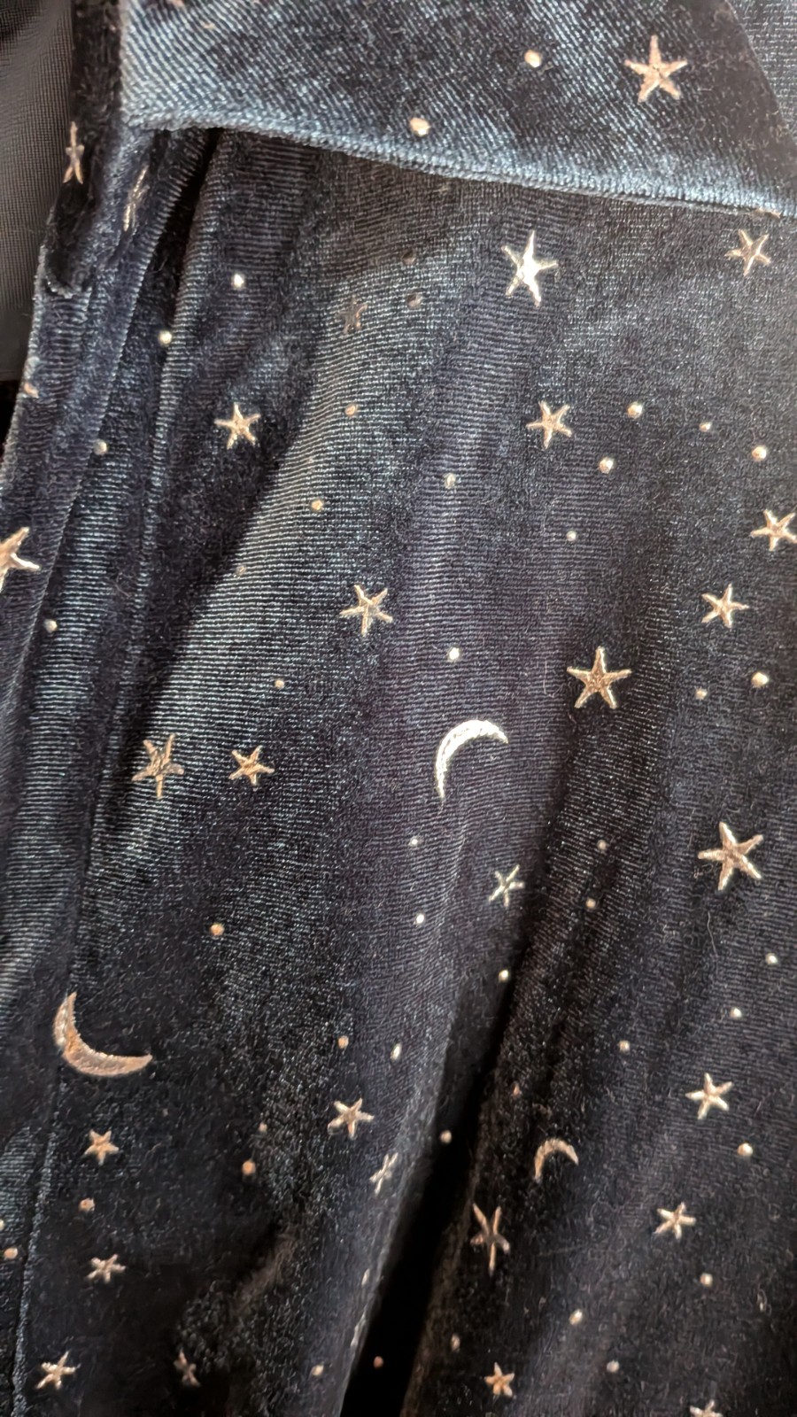 Cider Plus 1xl Velvet Moon Star Blue Dress Cosplay Witch Goth A Line Faux Wrap