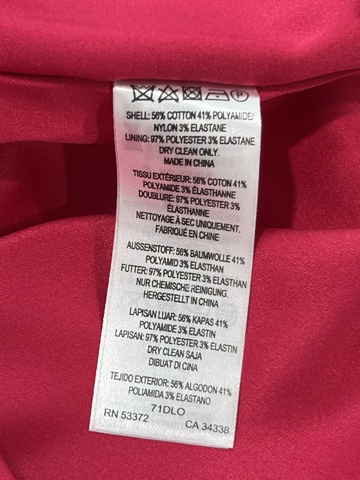 French Connection Size 0 Dress Raspberry Pink Sleeveless Stretch Professional