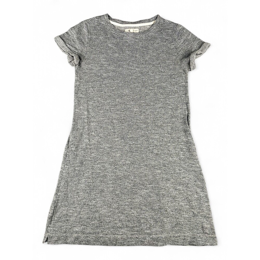 Lou & Grey Heather Gray Knit T-Shirt Midi Dress XS