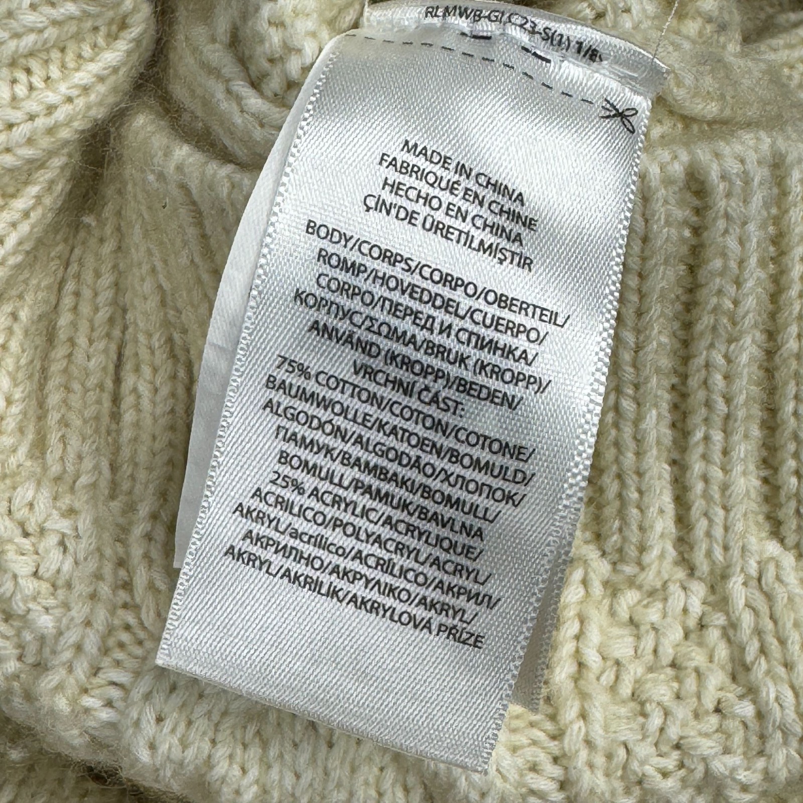 Polo Ralph Lauren Cream Cable Knit Sweater Dress Womens XS Preppy Quiet Luxury