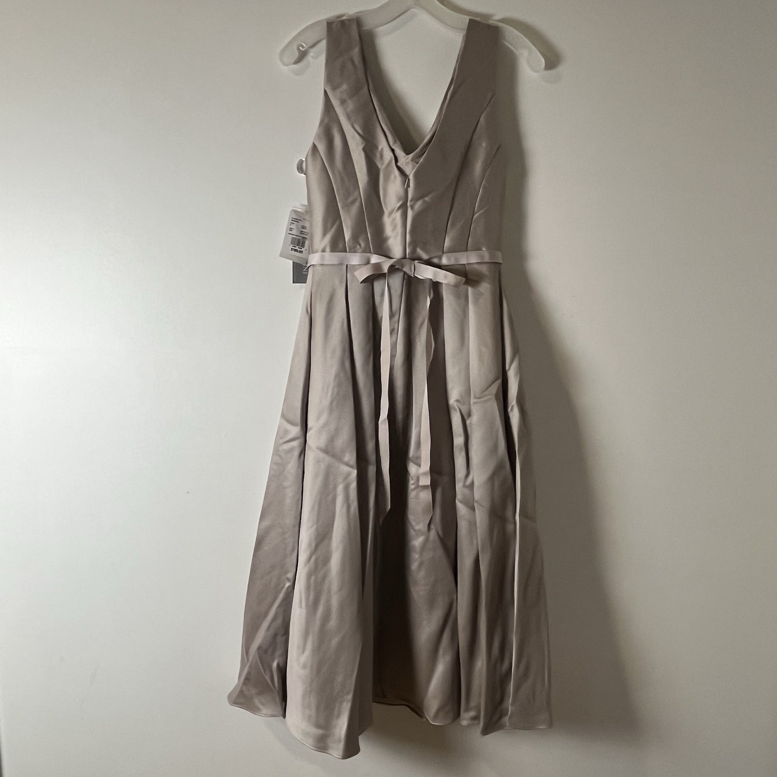 Oleg Cassini Mikado Midi Embellished Semi-formal Cocktail Dress Sz 2 in Biscotti