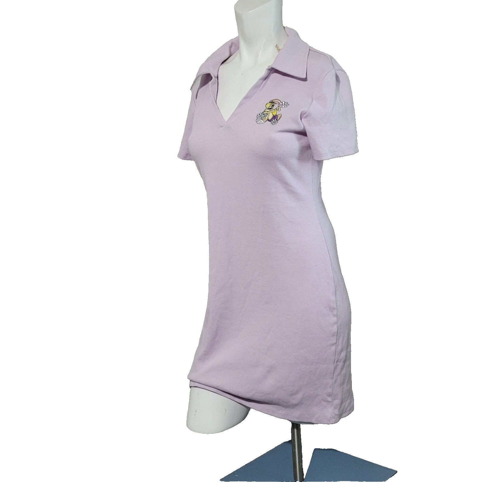 Looney Tunes Medium dress Lola bunny sheath v-neck short sleeve 90s nostalgia
