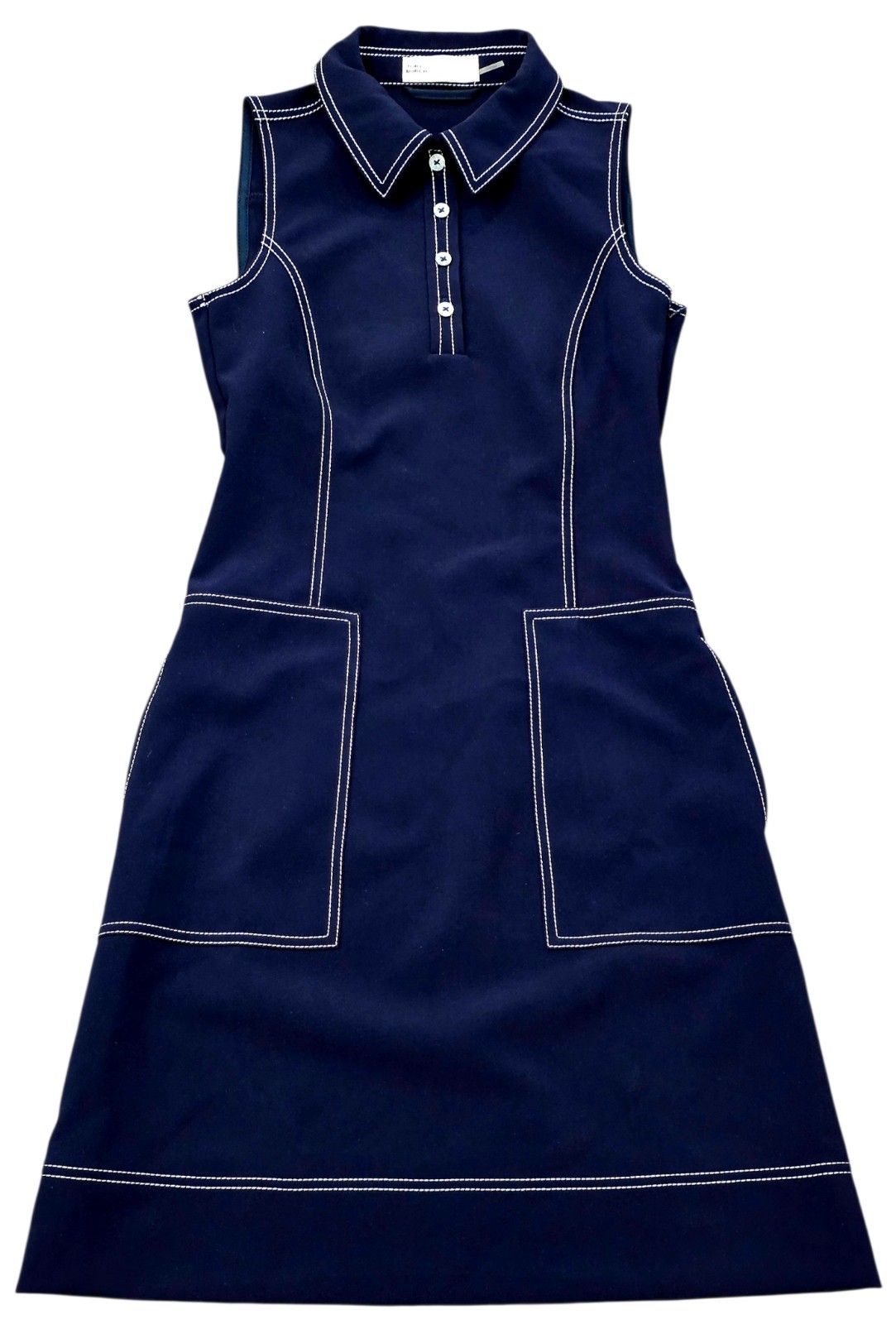 Tory Burch Pick Stitch Golf Dress Navy Women’s Sz 0 – NO Belt